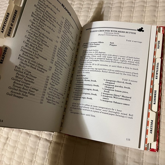 Disney Cookbook with Cream and Red Accents - Picture 3 of 6